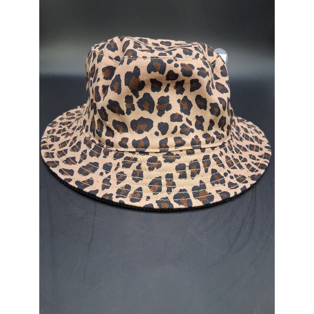 Baby Gap 6-12 Months Leopard Bucket Hat 100% Cotton Shell w/ Courderoy Lining